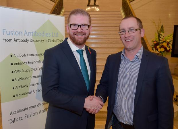 Economy Minister announces expansion at Dunmurry Pharmaceutical Company Fusion Antibodies Ltd 