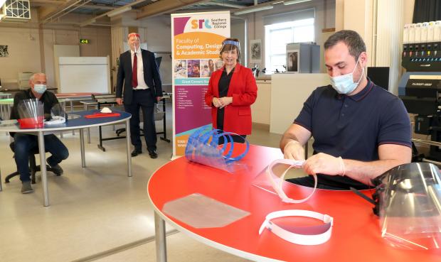 Dodds salutes Southern Regional College as it makes 1,000 facial shields for health workers 