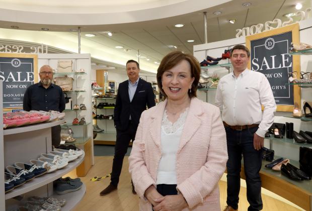 Economy Minister Diane Dodds today visited a local Banbridge retailer 