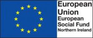 European Social Fund Northern Ireland logo containing text "European Union, European Social Fund, Northern Ireland"