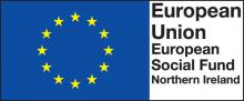 European Social Fund Northern Ireland logo containing text "European Union, European Social Fund, Northern Ireland"