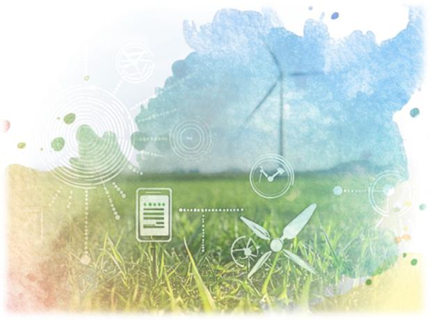 Green Skills - Developing your team skills for the future - a field with a windmill