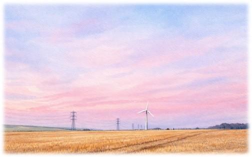 Green Skills - Start your career picture of windmills in a barley field