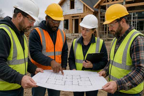 People on a building site